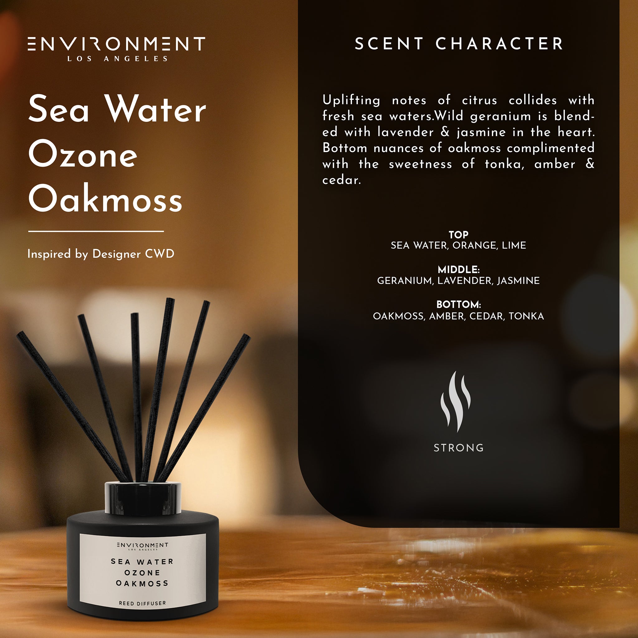 Sea Water | Ozone | Oakmoss Diffuser (Inspired by Davidoff Cool Water®)