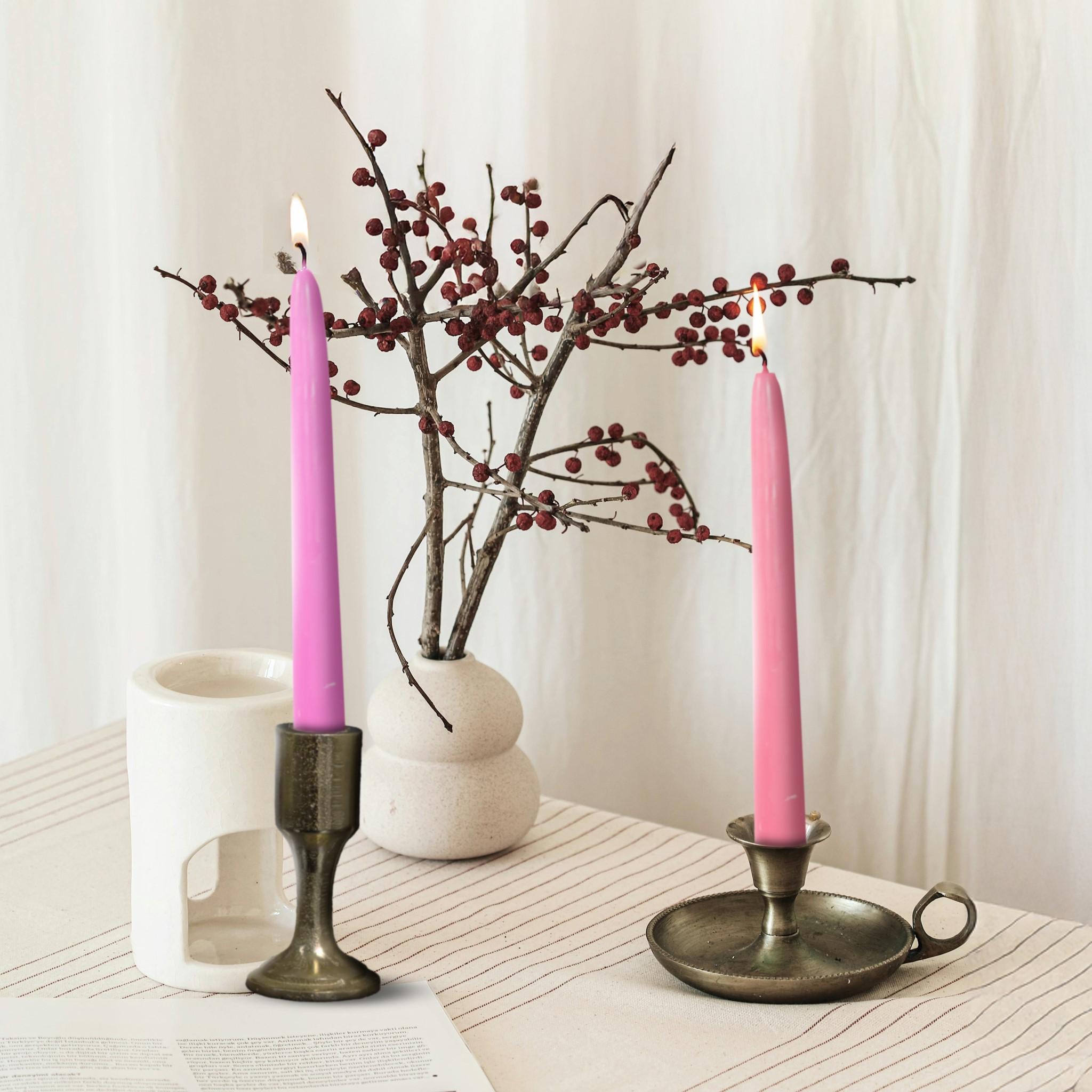 12" Single Pink Candle