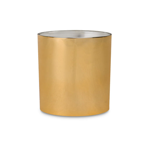 Gold Electroplate Heavy Rocks Candle Glass