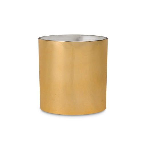 Gold Electroplate Heavy Rocks Candle Glass