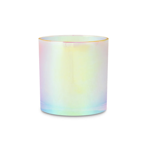 Holographic Electroplate Heavy Rocks Candle Glass