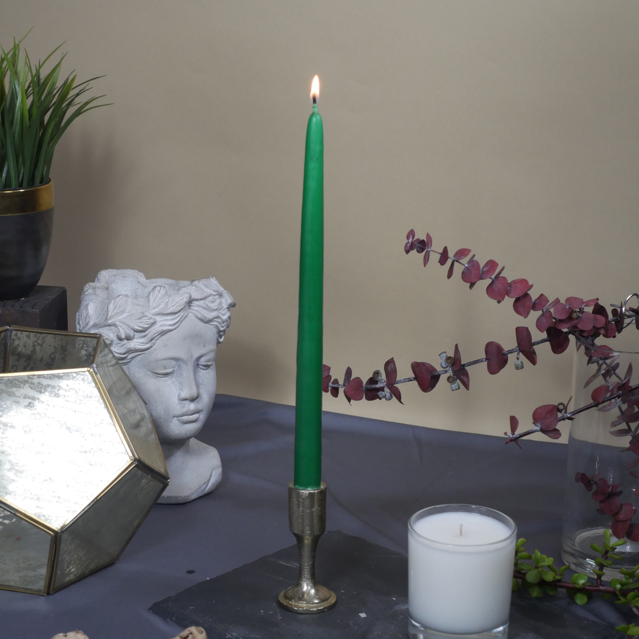 12" Single Green Candle