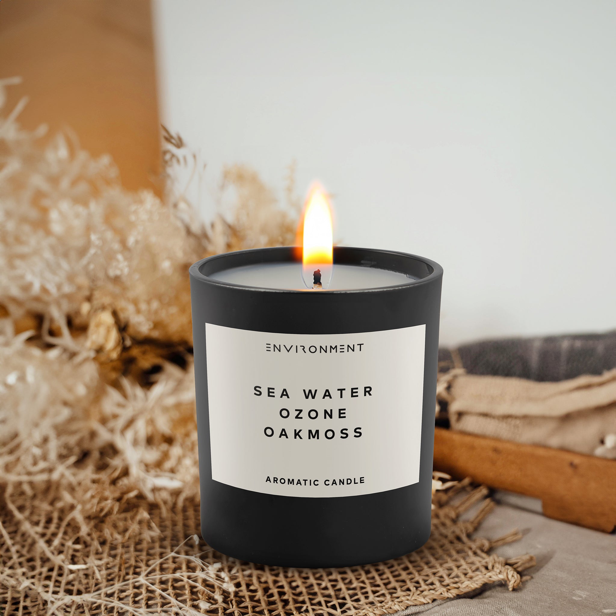 8oz Sea Water | Ozone | Oakmoss Candle with Lid and Box (Inspired by Davidoff Cool Water®)