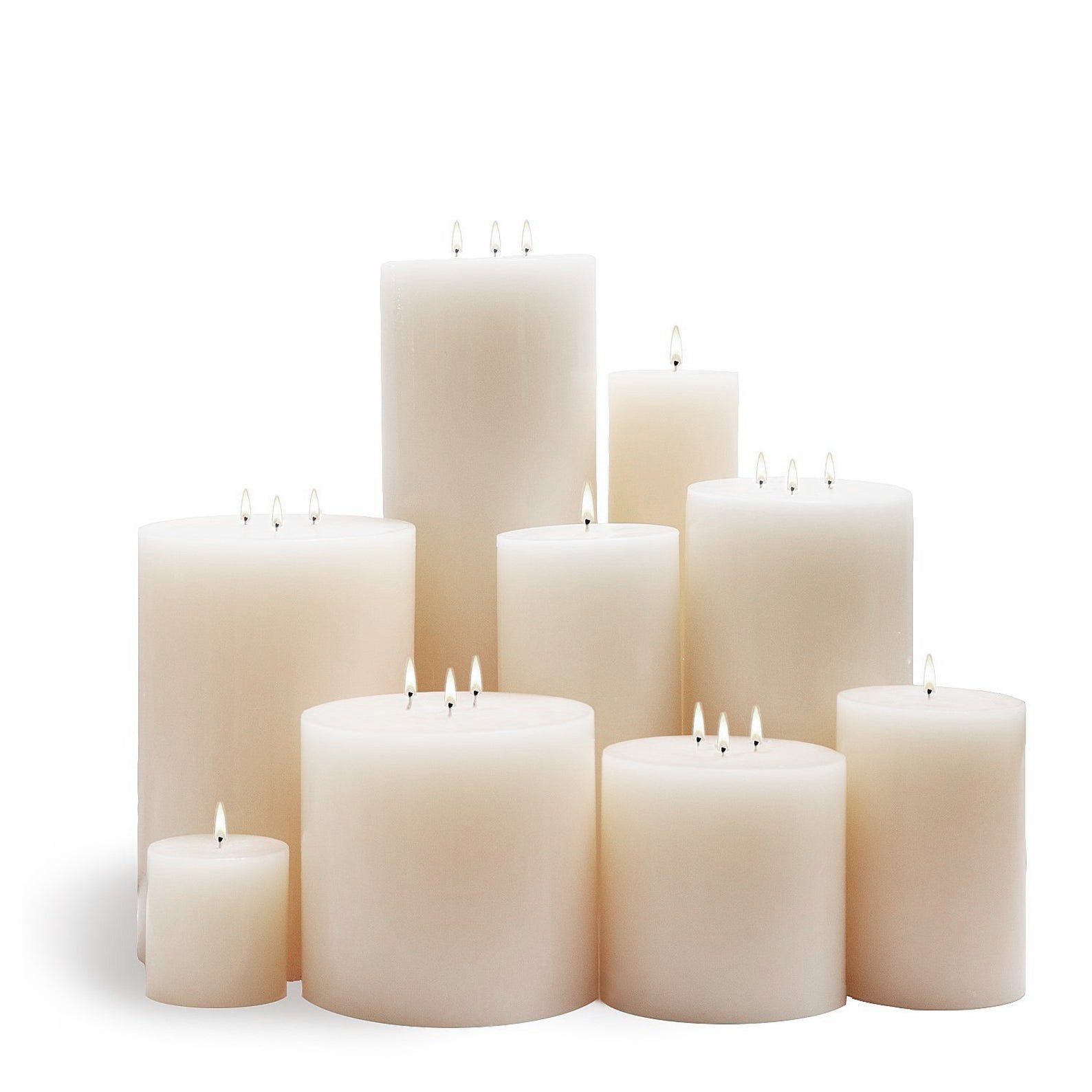 Ivory Pillar Candles — Stone Candles