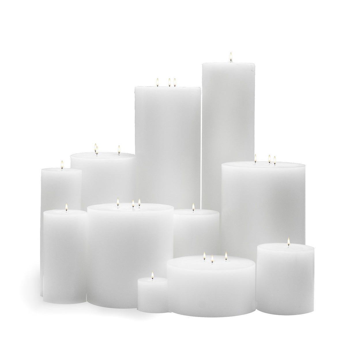 Richland Pillar Candles 3x6 White Set of 24 - Quick Candles